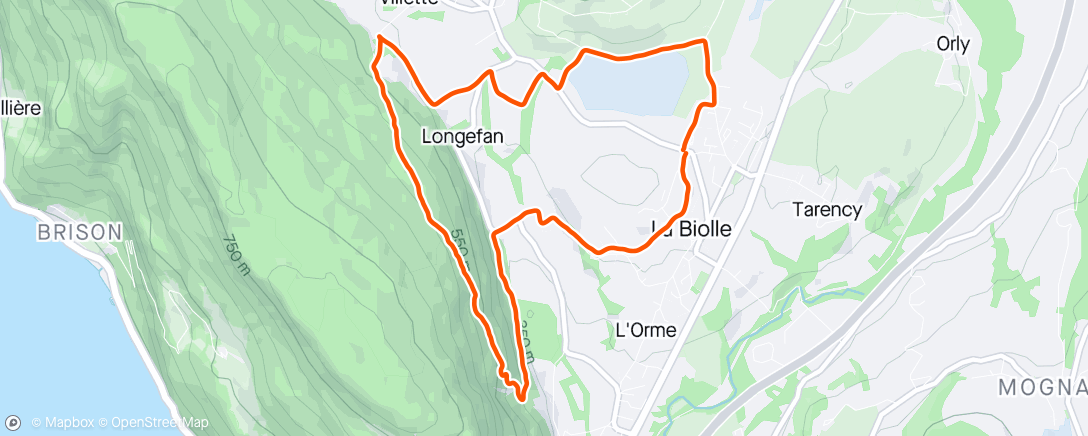 「Trail le matin」活動的地圖