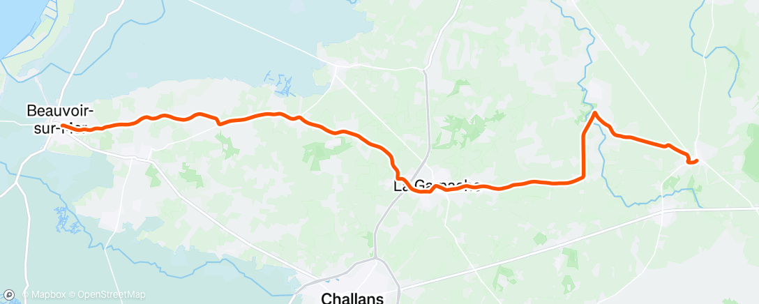 Map of the activity, Morning Gravel Ride, Trajet Taf Aller