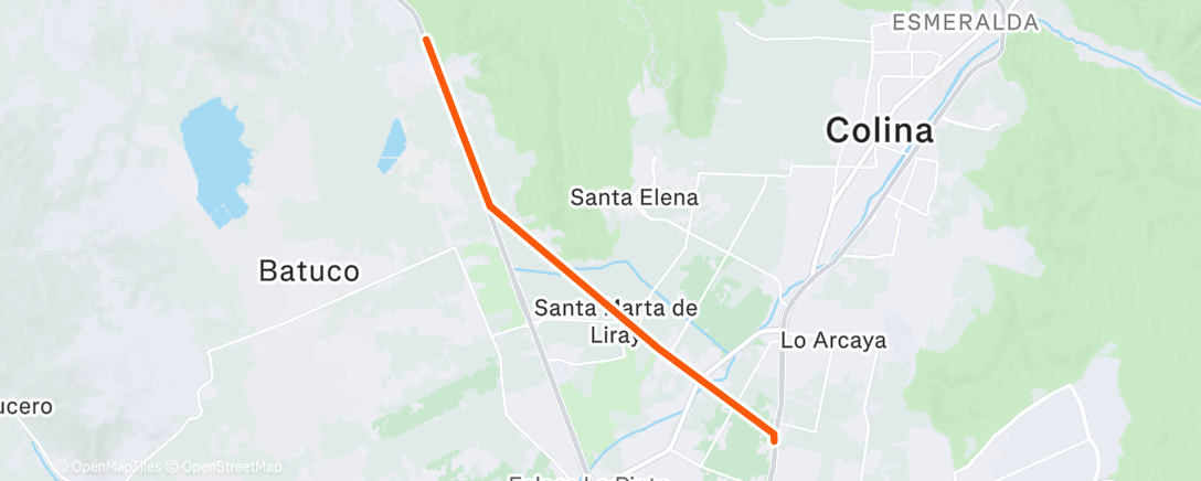 Map of the activity, Vuelta ciclística por la tarde