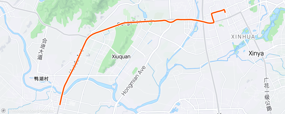 Map of the activity, 傍晚骑行commute with slipper part 2