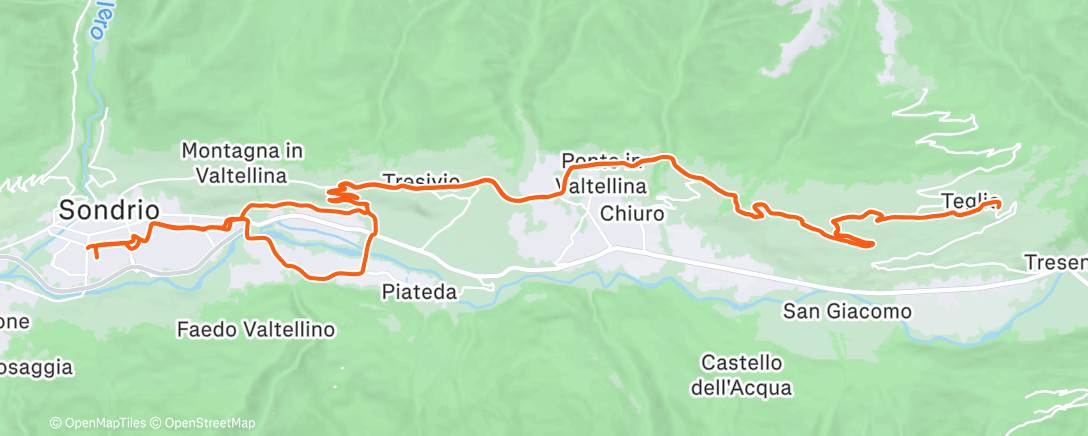 Map of the activity, Teglio