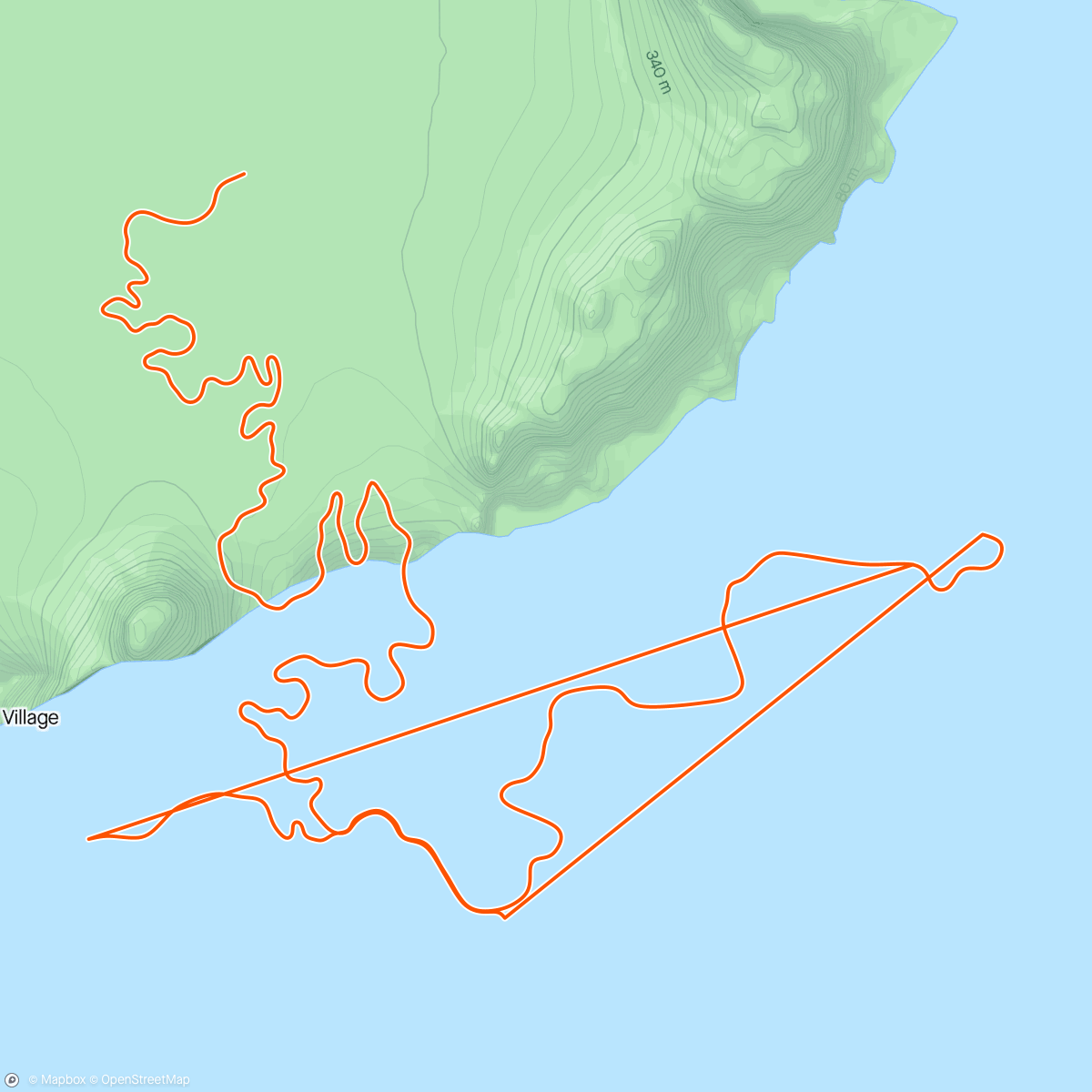 Карта физической активности (Zwift - 200W 17min in Watopia)