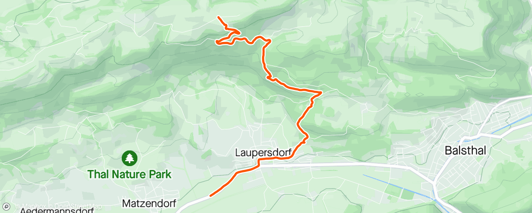 Mappa dell'attività Fly & Hike Laupersdörfer Stierenberg 🪂🚶🏼 - kurzer Flug im böigen Restföhn mit Advance Omega X-Alps 3