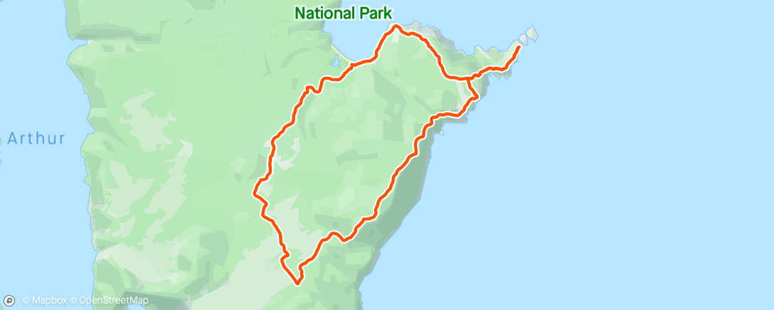 Map of the activity, Day 1: Cape Hauy & Mt.Fortescue