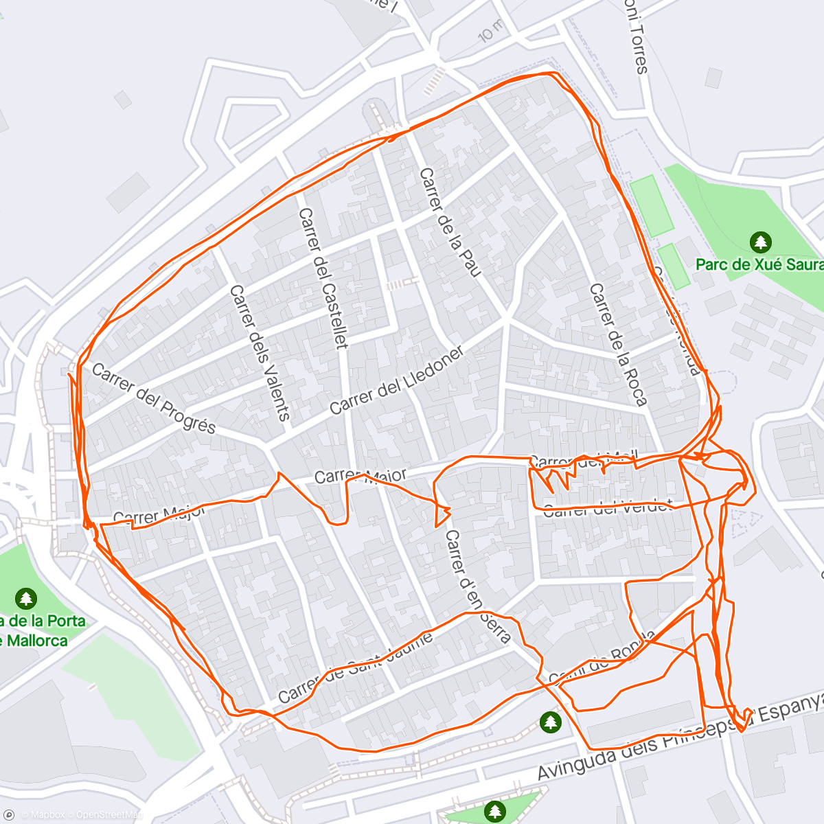 Map of the activity, Morning Walk around Alcudia in the rain ☔️🙈
