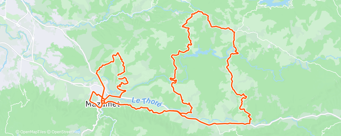 Map of the activity, Sortie vélo le midi