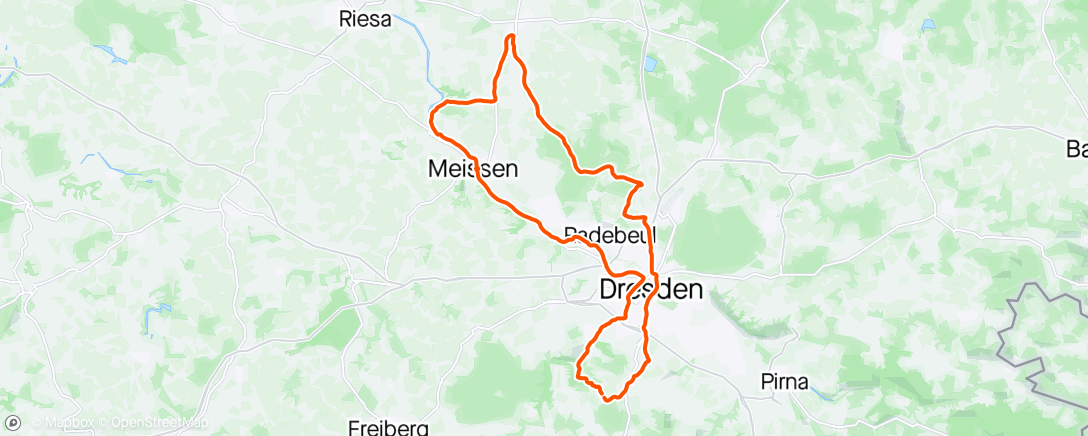 Map of the activity, Oelsa - Moritzburg - Großenhain - Meißen mit Bernd und Jens