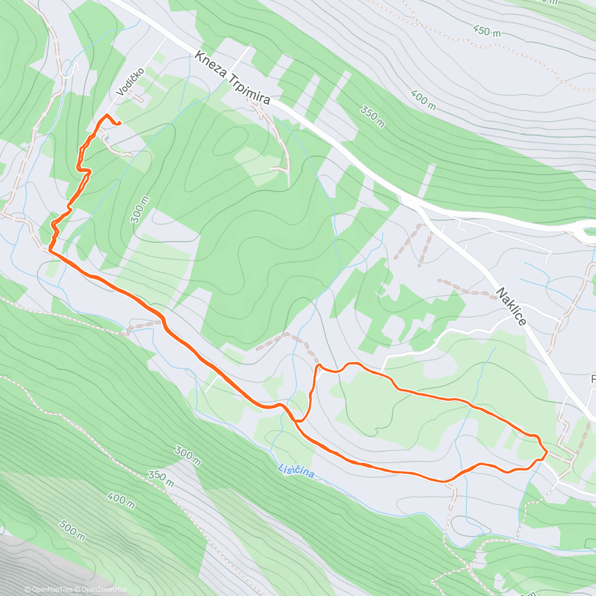 Map of the activity, 100% off leash 🇭🇷☀️