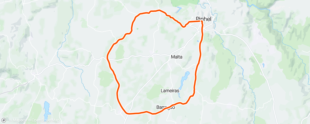 Map of the activity, Volta de bicicleta matinal