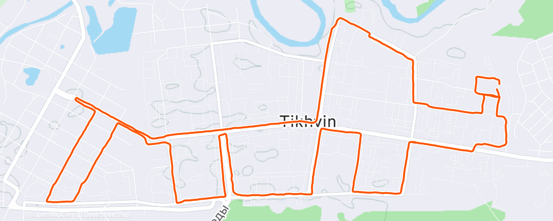 Map of the activity, Дневной забег