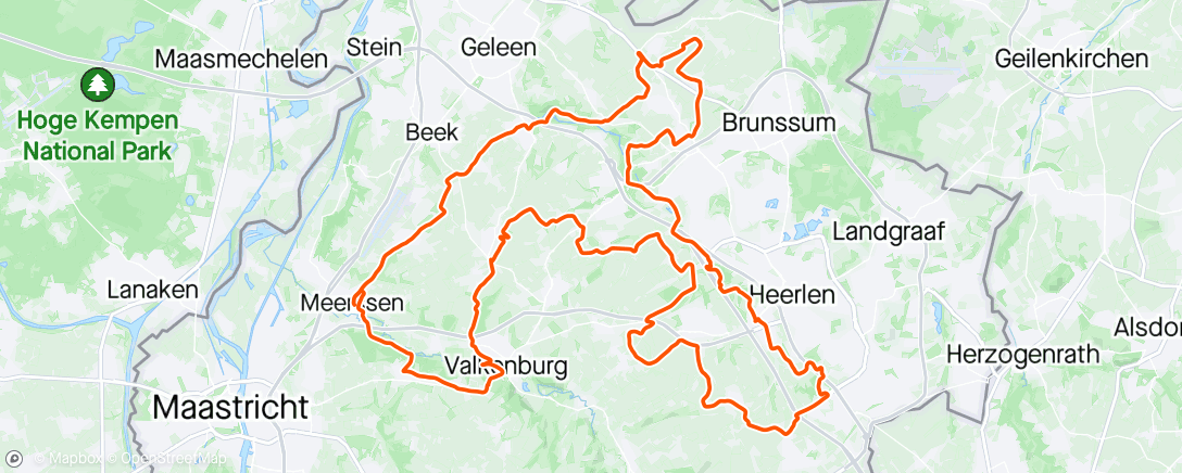 Mapa da atividade, Kastelenroute in Limburg