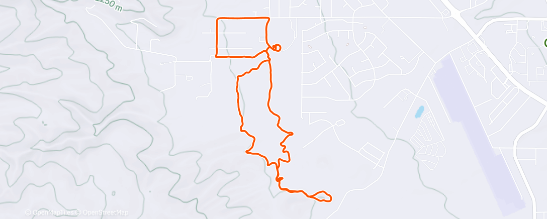 Map of the activity, Lunch Mountain Bike Ride