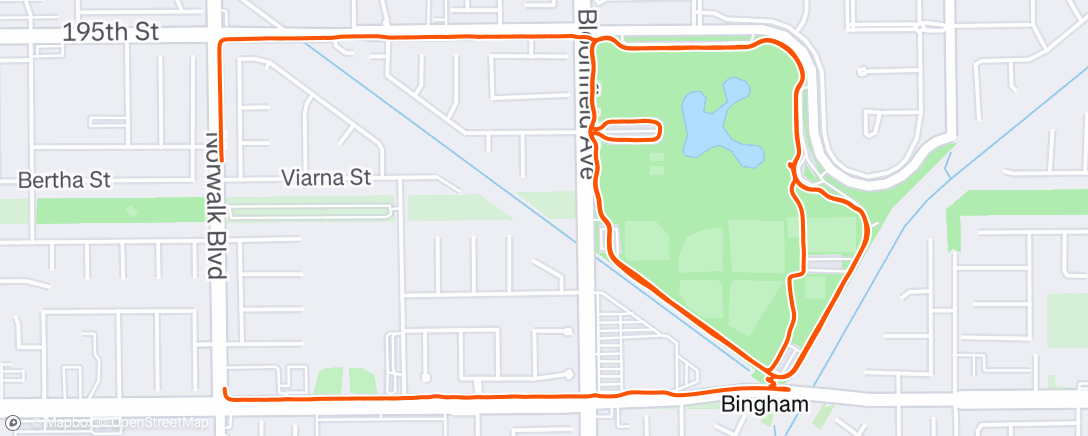Map of the activity, Afternoon Ride