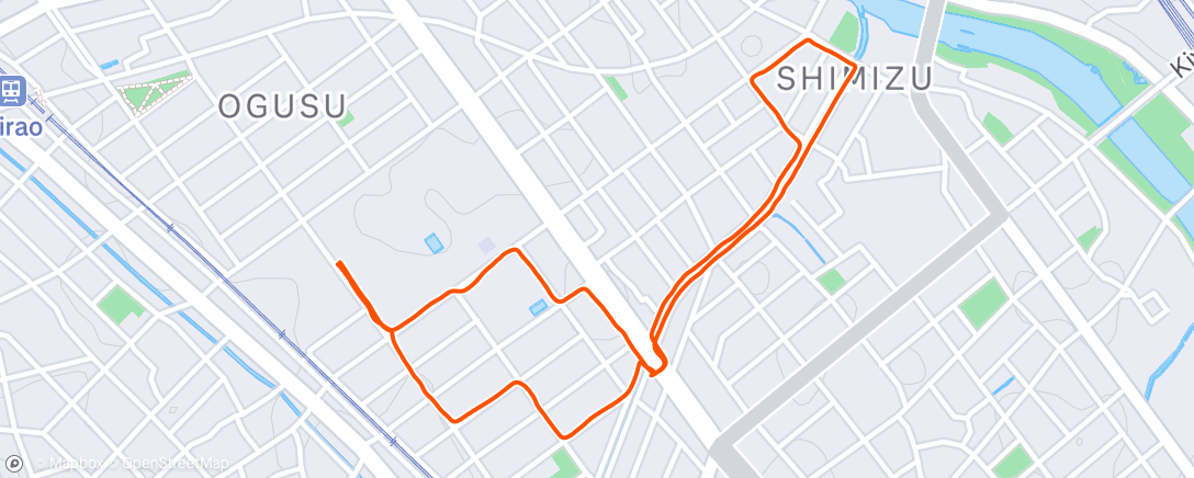 Map of the activity, 朝のランニング