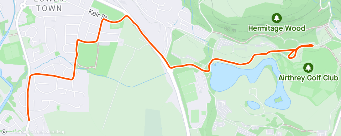 Map of the activity, Morning Run