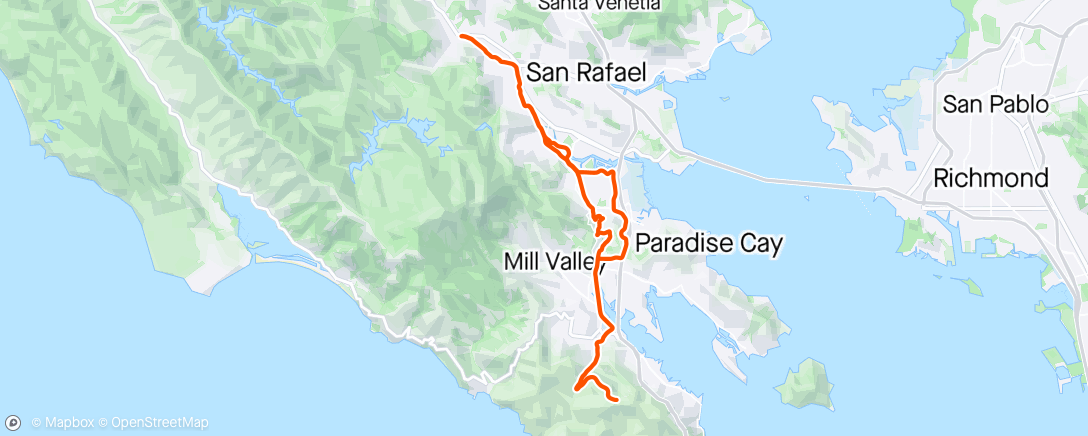 Map of the activity, Mid day Marincello meander