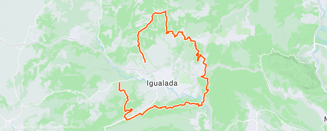 Map of the activity, Volta a la Conca d'Odena