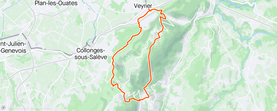 Mapa de la actividad (Tour du Salève groupé)