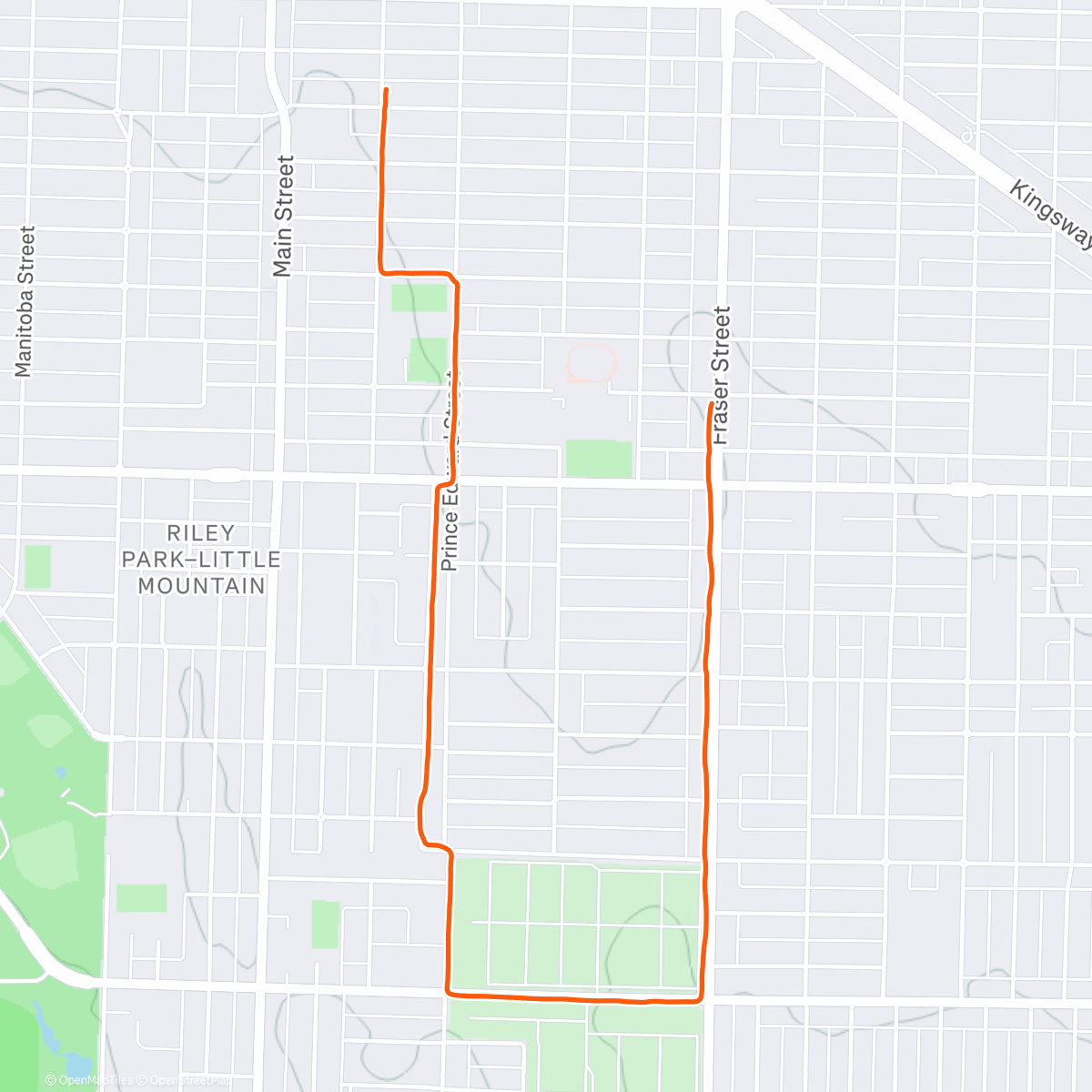 Map of the activity, Little jog