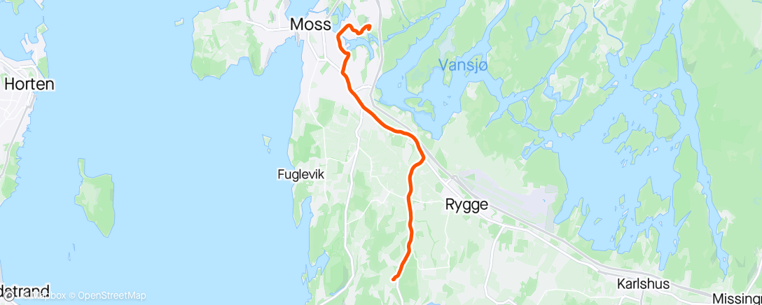 Map of the activity, Morning Ride ☁️
