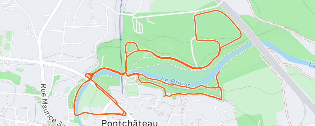 Map of the activity, Footing avec le frérot
