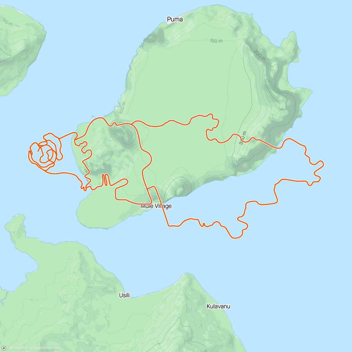 Mapa da atividade, Zwift - Spiral into the Volcano in Watopia