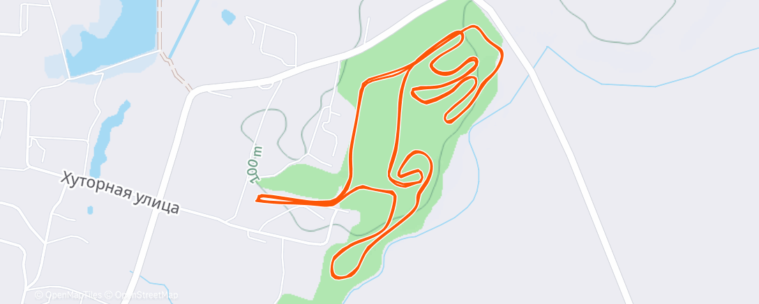 Map of the activity, Северный лыжный заезд (после обеда)