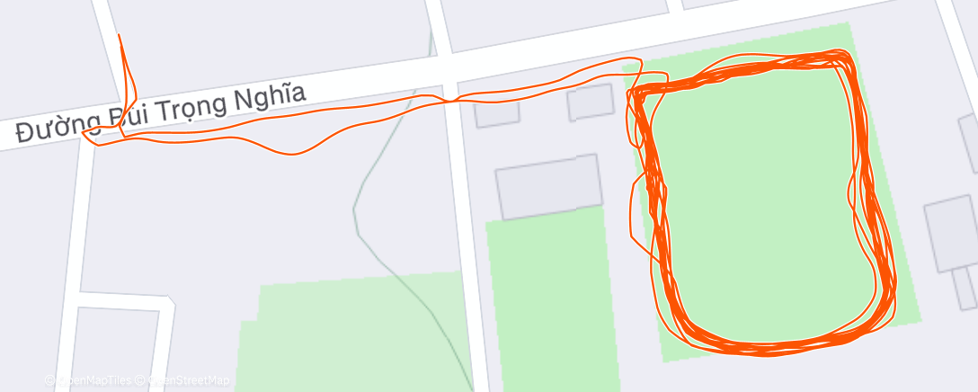 Map of the activity, Evening Run