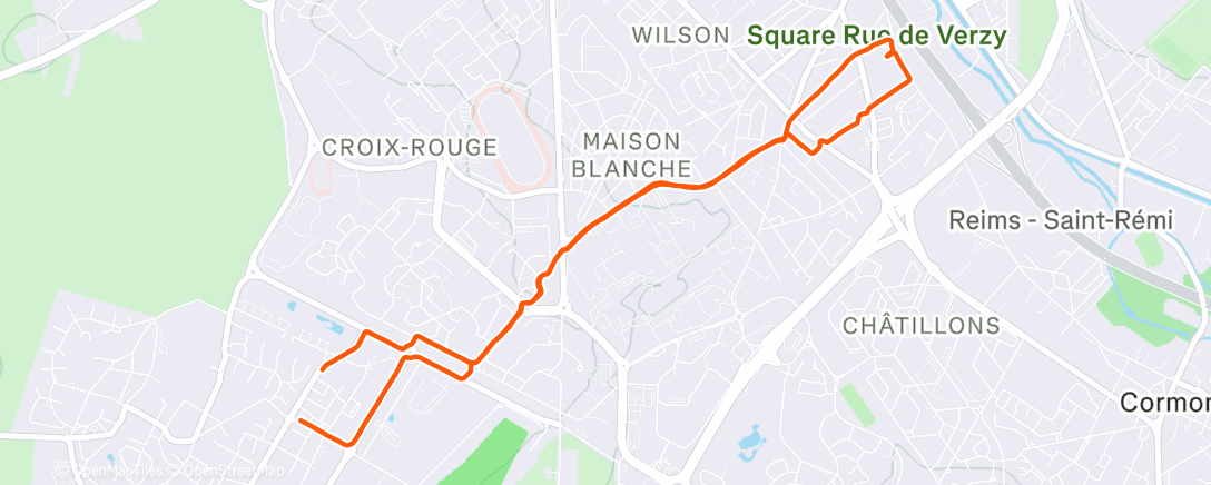 Map of the activity, Trail le matin