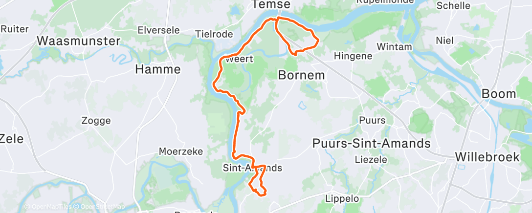 Map of the activity, Wielersport