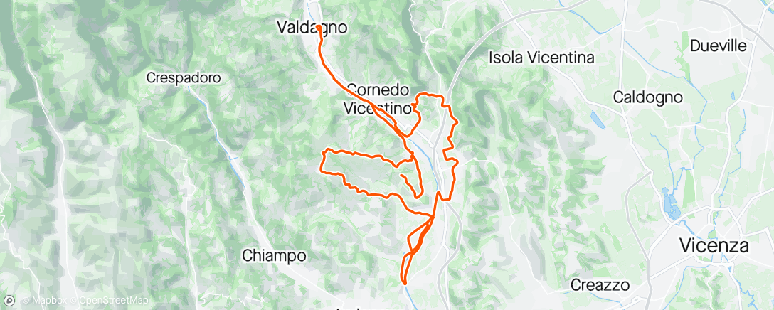 Карта физической активности (Sessione di gravel biking pomeridiana)