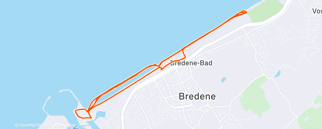 Map of the activity, 07/12/2025 Beachrace Bredene