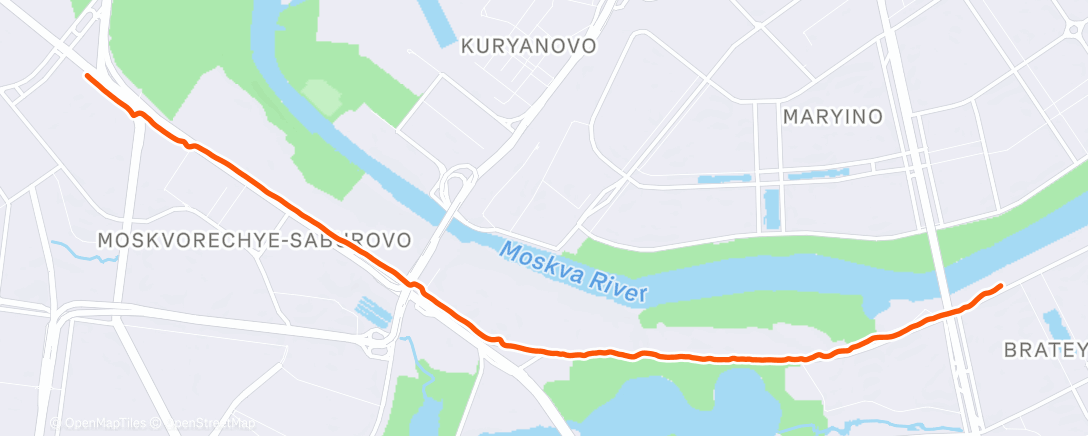 Карта физической активности (Вечерний забег)