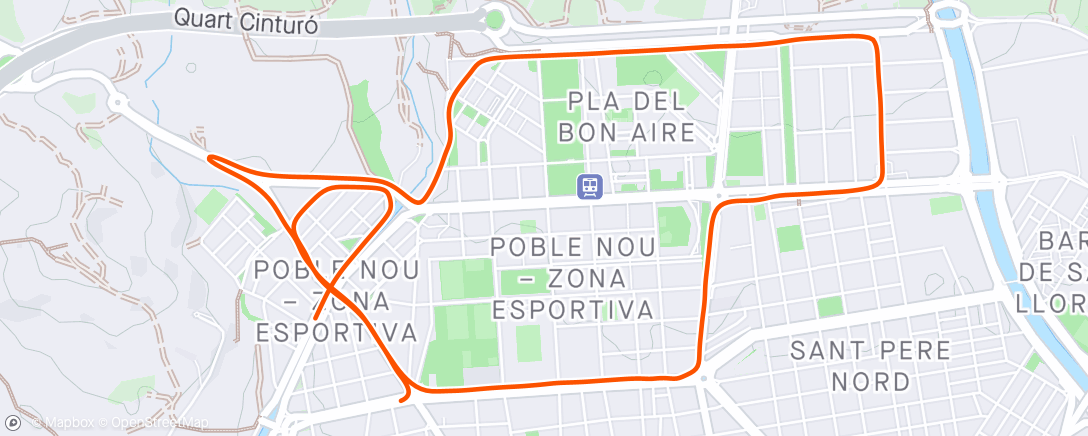 Mapa de la actividad (Evening Run)