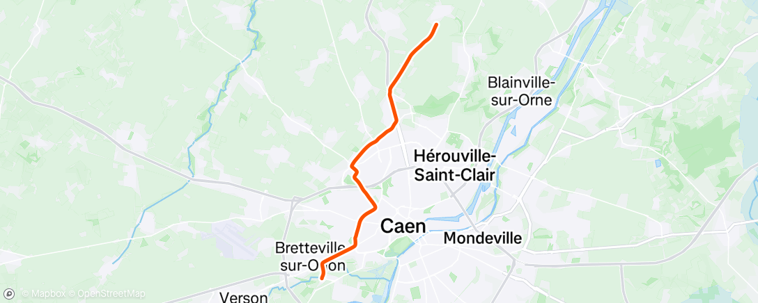 Map of the activity, Sortie vélo le matin