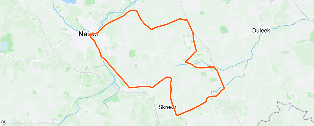 Map of the activity, Evening Ride