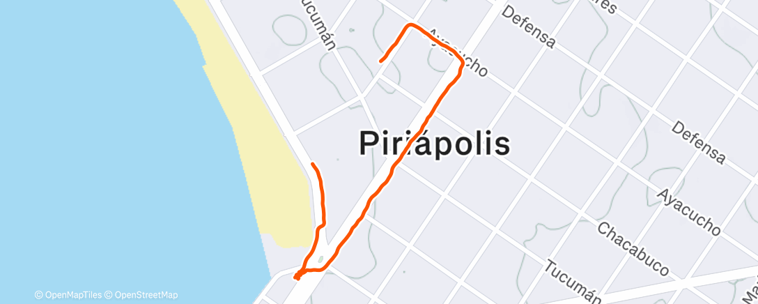 Map of the activity, Piriapolis