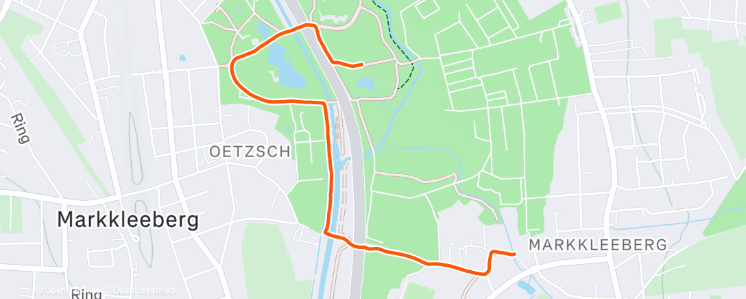 Map of the activity, Lauf am Nachmittag