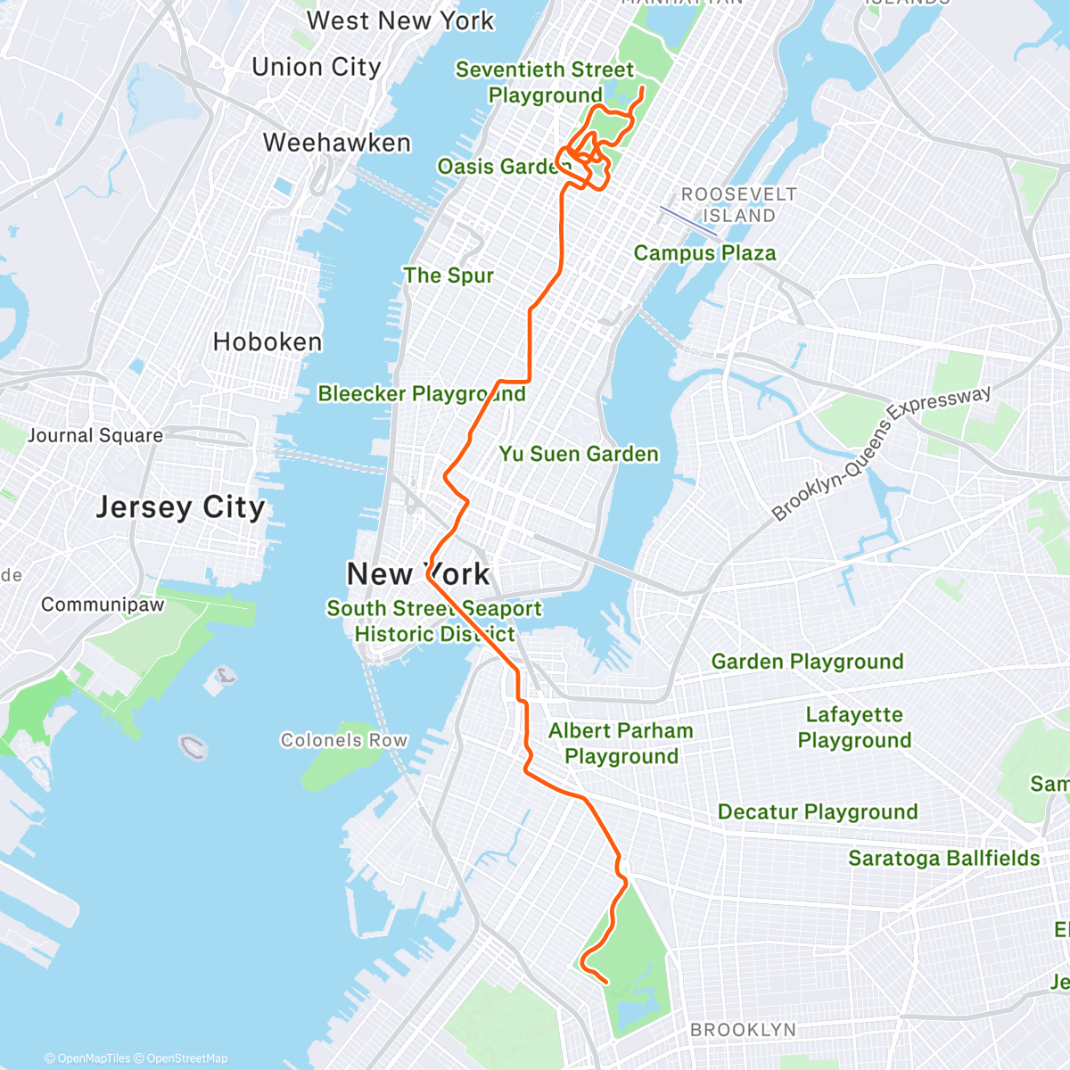 Map of the activity, Zwift - : 3x12/88 on LaGuardia After Party in New York