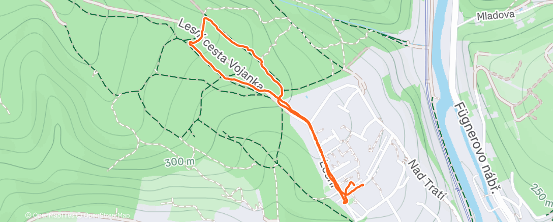 Map of the activity, Afternoon Walk