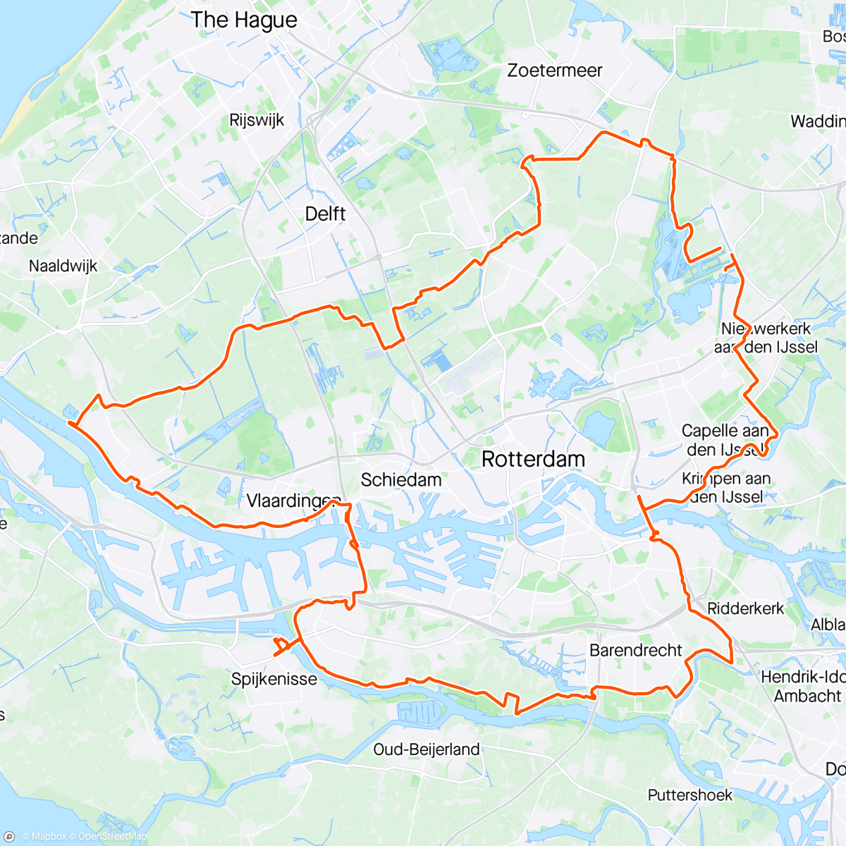 Map of the activity, Omloop van Rotterdam met de club