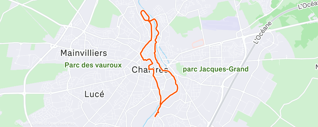 Map of the activity, Morning Run