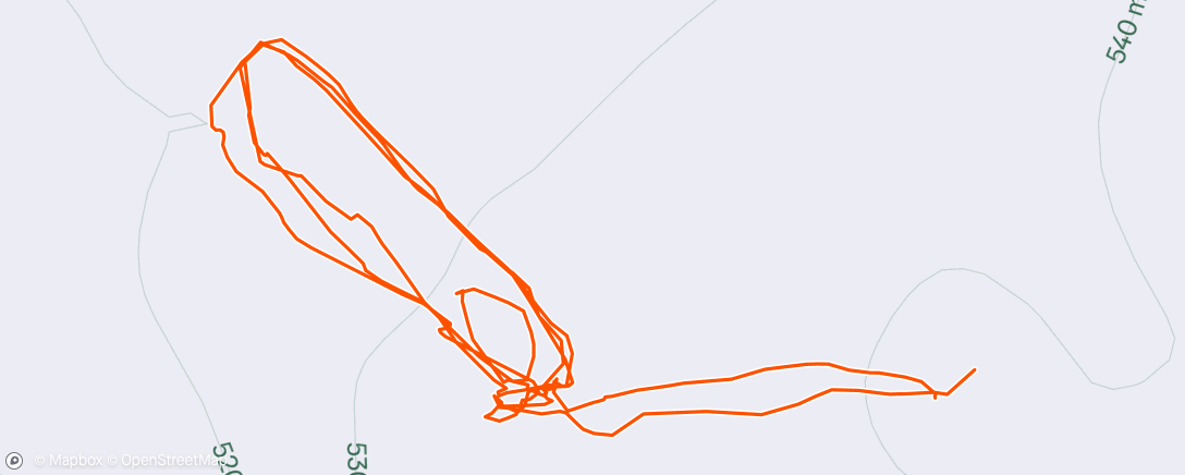 Map of the activity, Sledding