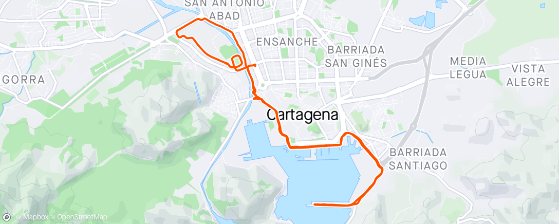 Map of the activity, 3x4km 4:20