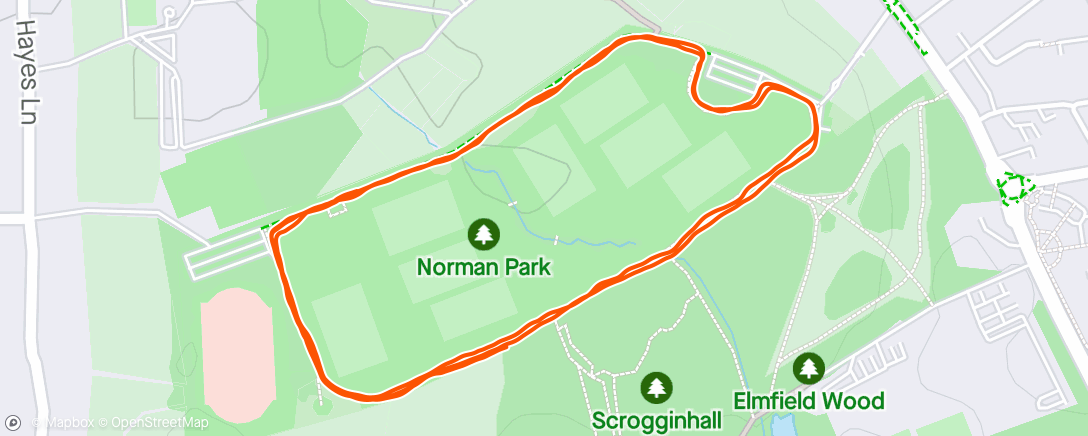Map of the activity, Run/walk - first parkrun since hurting my back!