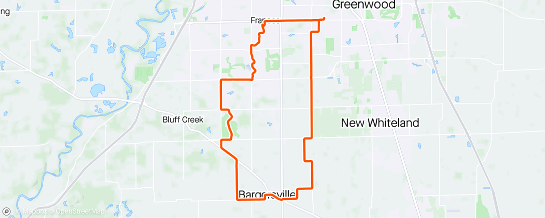 Map of the activity, Bargs Ville Ride