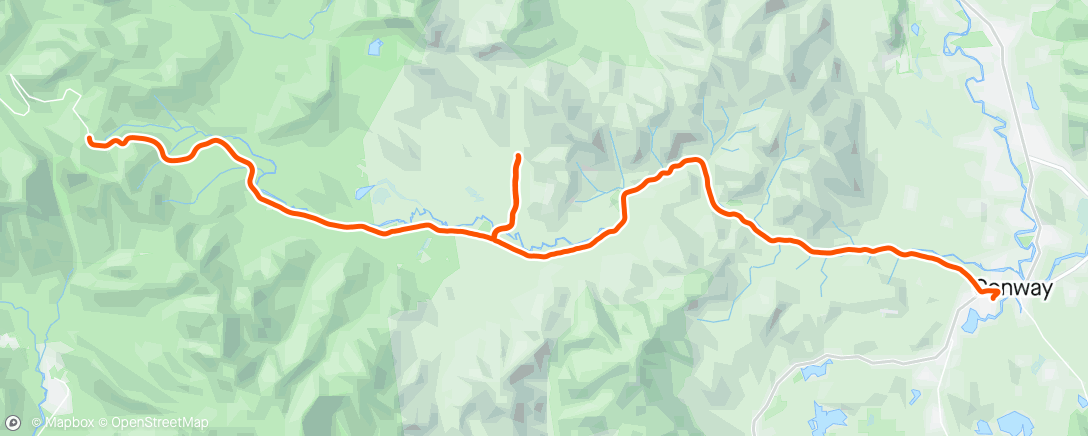 Mapa da atividade, White Mountains Marathon