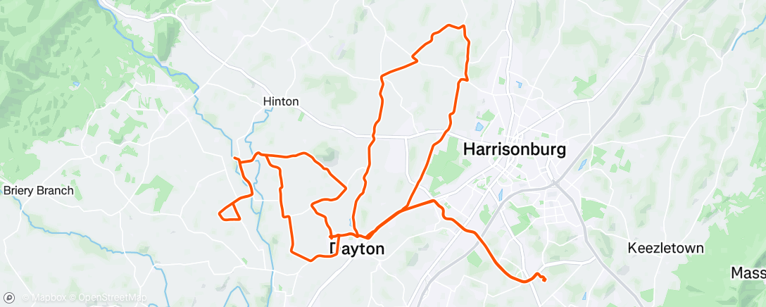 Map of the activity, Afternoon Ride