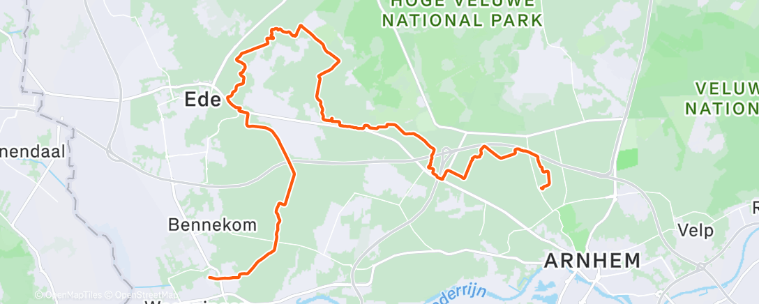 Map of the activity, Lunch Ride