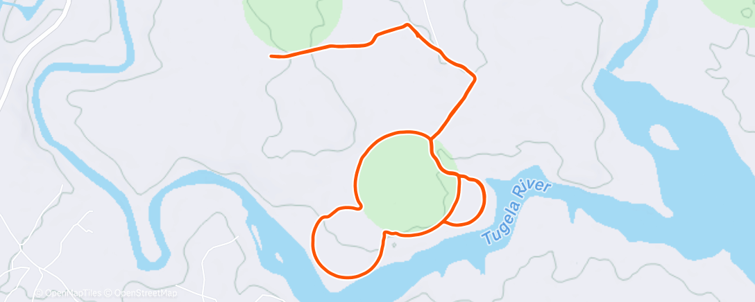 Map of the activity, Afternoon Trail Run